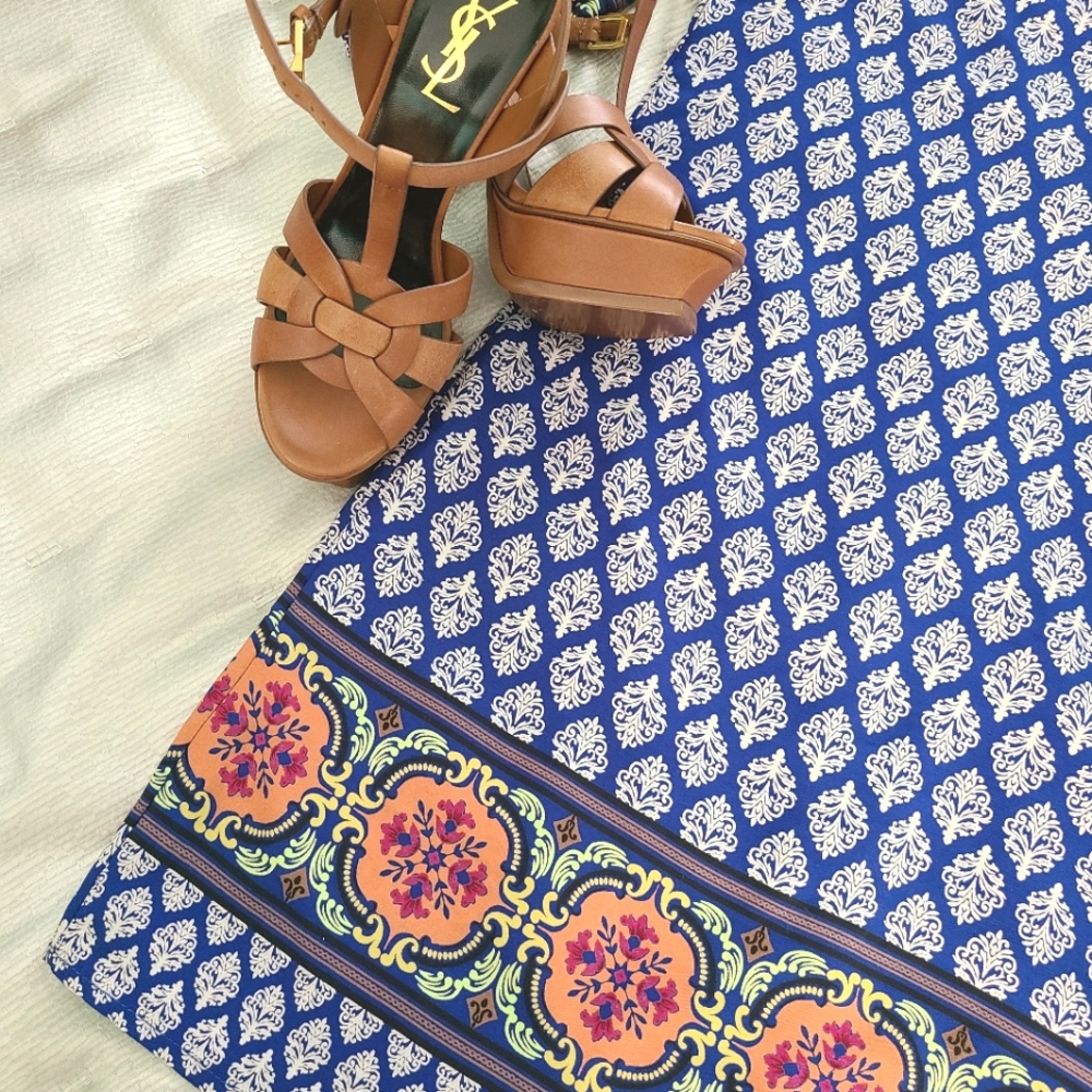 Block print-style sheath dress